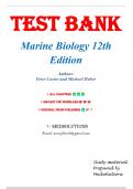 Test Bank for Marine Biology&comma; 12th Edition by Castro