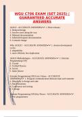 WGU C706 EXAM &lpar;SET 2025&rpar; &vert;GUARANTEED ACCURATE ANSWERS