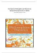 Test Bank for Philosophies and Theories for Advanced Nursing Practice 3 rd Edition Janie B&period; Butts and Karen L&period; Rich