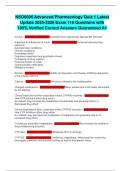 NSG6005 Advanced Pharmacology Quiz 1 Latest Update 2025-2026 Exam 110 Questions with 100&percnt; Verified Correct Answers Guaranteed A&plus;