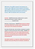 SBB Genetic&comma; Rh and RBC membrane Test Questions and  Answers Latest &vert; SBB Exam Practice Questions and Answers  Latest Updated &vert; SBB Exam Questions with Complete Solutions &vert;   SBB Human Blood Groups Exam Questions with Correct  Answers &vert; SBB Test Questions