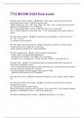 TTU MCOM 2320 final exam Latest 2025 Update with complete solution&period;