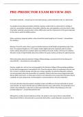 Pre-Predictor exam review