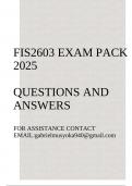 FIS2603 Exam pack 2025&lpar;Questions and answers&rpar;