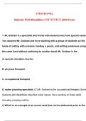 Test Bank Students with Disabilities CST NYSTCE &lpar;060&rpar; Exam Questions and Answers Complete Study Material with Solution