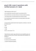 psych 226- exam 2 questions with verified answers A&plus; rated