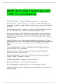  SPMT 304 Exam 1 Questions with 100&percnt; Correct Answers 