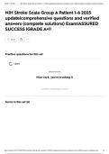 NIH Stroke Scale Group A Patient 1-6 2025 update&vert;comprehensive questions and verified answers &lpar;complete solutions&rpar; Exam&vert;ASSURED SUCCESS &vert;GRADE A&plus;&excl;&excl;