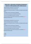 WGU C954 - Information Technology Management Study Set &vert;1200 questions with verified answers
