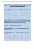 WGU C954 Information Technology Management Tests Bundle Set