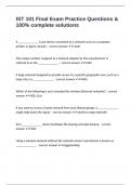 IST 101 Final Exam Practice Questions & 100&percnt; complete solutions