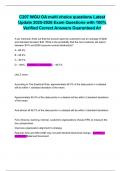 C207 WGU OA multi choice questions Latest Update 2025-2026 Exam Questions with 100&percnt; Verified Correct Answers Guaranteed A&plus;