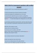 WGU C254 Pre Assessment questions with verified answers