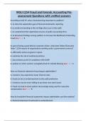 WGU C254 Fraud and Forensic Accounting Pre-assessment Questions with verified answers