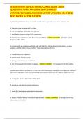 HESI RN MENTAL HEALTH MID CURRICULUM EXAM QUESTIONS WITH ANSWERS 100&percnt; CORRECT VERIFIED&sol;DETAILED ANSWERS LATEST UPDATED 2024&sol;2025 BEST RATED A&plus; FOR SUCCESS