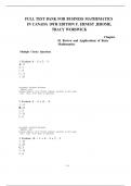 Test Bank for Business Mathematics In Canada 10th edition F&period; Ernest Jerome&comma; Tracy Worswick&period;pdf