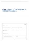 HPEX 300 TEST 1 QUESTIONS WITH CORRECT ANSWERS&excl;&excl;
