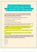 NR 326 Mental Health Nursing Exam Review Bundle Latest 2025 With Prep Questions And Correct Answers With Rationales&sol; Nr 326 Exam 2025&sol;NR 326 Exam prep Chamberlain &lpar;New&excl;&rpar;