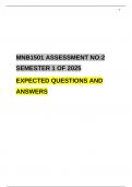 MNB1501 ASSIGNMENT 2 SEMESTER 1 2025 ANSWERS 