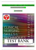 Clinical Nursing Skills and Techniques&comma; 11th Edition TEST BANK by Anne Griffin Perry&comma; Patricia A&period; Potter&comma; Verified Chapters 1 - 43&comma; Complete Newest Version