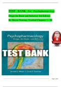 TEST BANK For Psychopharmacology&colon; Drugs&comma; the Brain&comma; and Behavior&comma; 3rd Edition By Meyer Nursing&comma; Verified Chapters 1 - 20&comma; Complete Newest Version