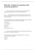 BUS 343 - Chapter 8&comma;4 questions well answered graded A&plus;