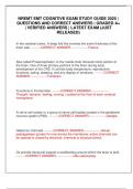 NREMT EMT COGNITIVE EXAM STUDY GUIDE 2025 &vert; QUESTIONS AND CORRECT ANSWERS &vert; GRADED A&plus; &vert; VERIFIED ANSWERS &vert; LATEST EXAM &lpar;JUST RELEASED&rpar;