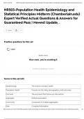 NR503-Population Health Epidemiology and Statistical Principles Midterm &lpar;Chamberlain&period;edu&rpar; Expert Verified Actual Questions & Answers for Guaranteed Pass &vert; Newest Update&comma; &period;