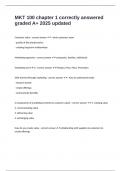MKT 100 chapter 1 correctly answered graded A&plus; 2025 updated