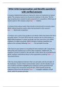 WGU C236 Compensation and Benefits questions with verified answer3&period;