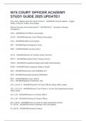 NYS COURT OFFICER ACADEMY STUDY GUIDE 2025 UPDATE&excl;&excl;