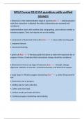 WGU Course D152 OA questions with verified answers&period;