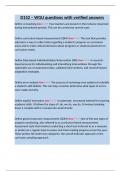 D152 &ndash; WGU questions with verified answers