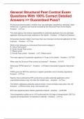 General Structural Pest Control Exam Questions With 100&percnt; Correct Detailed Answers >> Guaranteed Pass&excl;&excl;