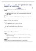 Lab midterm bio 181 GCU QUESTIONS WITH COMPLETE SOLUTIONS
