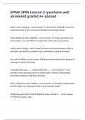 SPMA 3P95 Lesson 2 questions well answered graded A&plus; passed