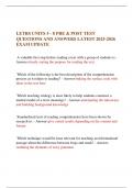  LETRS UNITS 5 - 8 PRE & POST TEST QUESTIONS AND ANSWERS LATEST 2025-2026 EXAM UPDATE