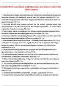 Football NFHS Exam Study Guide Questions and Answers 2025&sol;2026 100&percnt; Correct