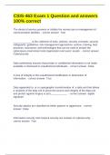CSIS-463 Exam 1 Question and answers 100&percnt; correct 