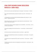 CNA STATE BOARD EXAM 2025&sol;2026 RATED A&plus; 100&percnt; PASS