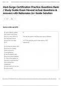 Med-Surg Certification Practice Questions Bank &sol; Study Guide Exam Newest Actual Questions & Answers with Rationales &lpar;A&plus; Guide Solution