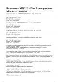 Rasmussen - MDC III - Final Exam questions with correct answers&period;