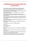 PSY4409 Module 2 Exam Questions With 100&percnt; Correct Answers 