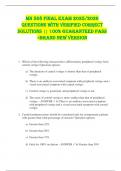 MN 568 FINAL EXAM 2025&sol;2026  QUESTIONS WITH VERIFIED CORRECT  SOLUTIONS &vert;&vert; 100&percnt; GUARANTEED PASS  <BRAND NEW VERSION 
