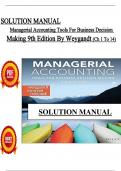 Solution Manual For Managerial Accounting Tools For Business Decision Making 9th Edition By Weygandt &lpar;Ch 1 To 14&rpar; Update &lpar; pdf file &rpar;