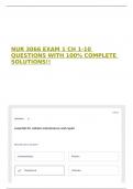 NUR 3066 EXAM 1 CH 1-10 QUESTIONS WITH 100&percnt; COMPLETE SOLUTIONS&excl;&excl;