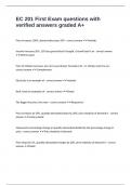EC 201 First Exam questions with verified answers graded A&plus;