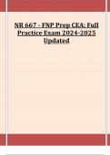 NR 667 - FNP Prep CEA&colon; Full Practice Exam 2024-2025 Updated
