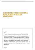 GI EXAM PRACTICE QUESTIONS WITH ALREADY PASSED SOLUTIONS&excl;&excl;