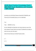 ACAS Best Practice Knowledge Exam 3  2024&sol;2025 Exam Questions and Answers  &vert; 100&percnt; Solved 